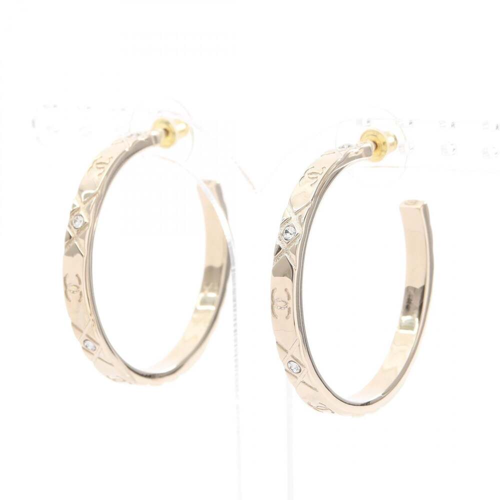 Chanel Cc Logo Hoop Earrings Metal #312592C17B